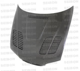 Seibon HD0105BMWE46M3-GTR FITS 01-05 BMW E46 M3 GTR Style Carbon Fiber Hood