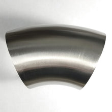 Load image into Gallery viewer, Stainless Bros 601-07626-3100 - 3in Diameter 304SS 1D Radius 45 Degree Bend No Leg Mandrel Bend