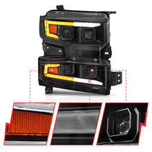 Load image into Gallery viewer, ANZO 111566-R FITS 19-22 Chevrolet Silverado 1500 LED Proj HL w/Lgt Bar SwBk Seq. Blk w/In. LightPassenger Side