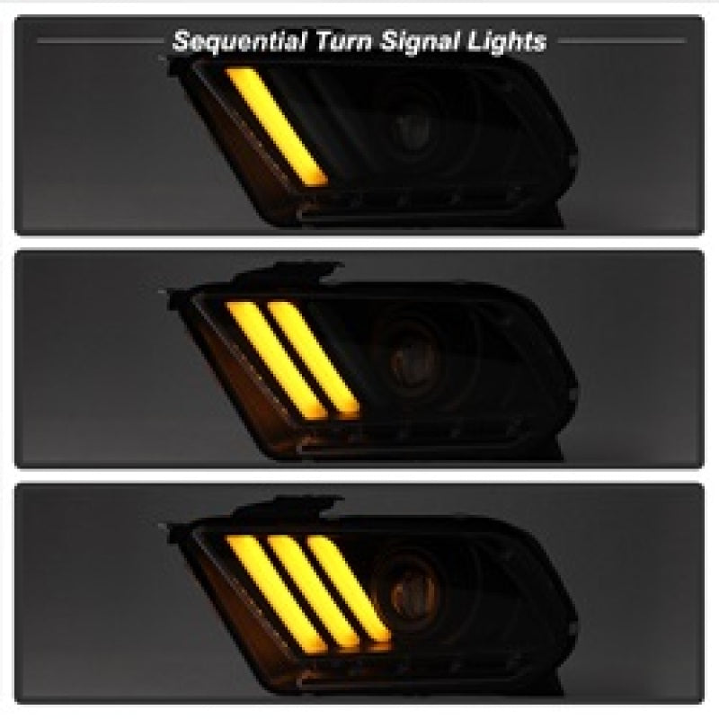 SPYDER 5084569 - Spyder Ford Mustang 10-13 Projector HeadlightsHID Model OnlyBlack PRO-YD-FM2010V2-HID-BK