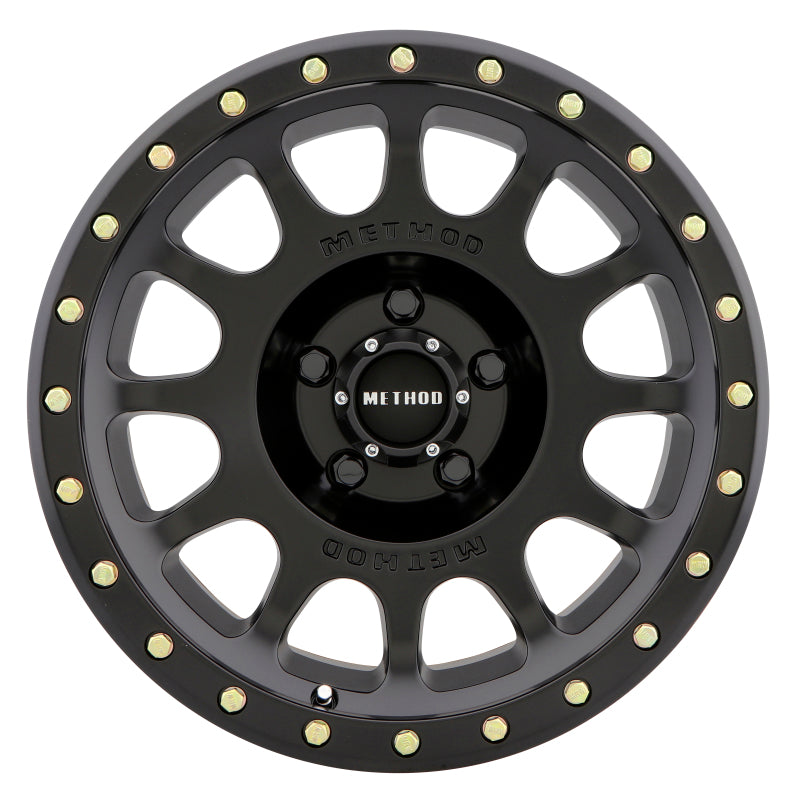 Method Wheels MR30578512500 -Method MR305 NV 17x8.5 0mm Offset 5x4.5 83mm CB Matte Black Wheel