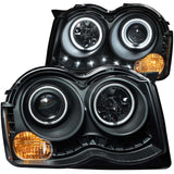 ANZO 111213 FITS: 2008-2010 Jeep Grand Cherokee Projector Headlights w/ Halo Black (CCFL)