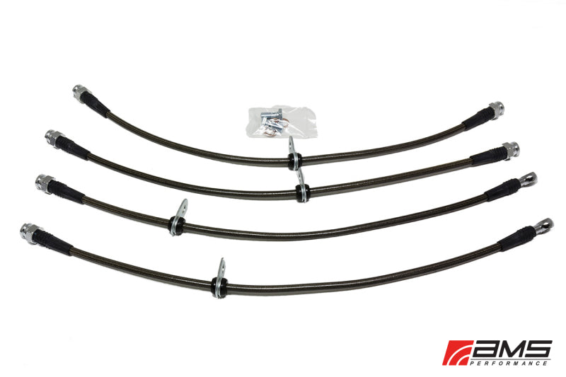 AMS AMS.04.01.0004-1 - Performance 08-15 Mitsubishi EVO X Stainless Steel Brake Lines (4 Lines)