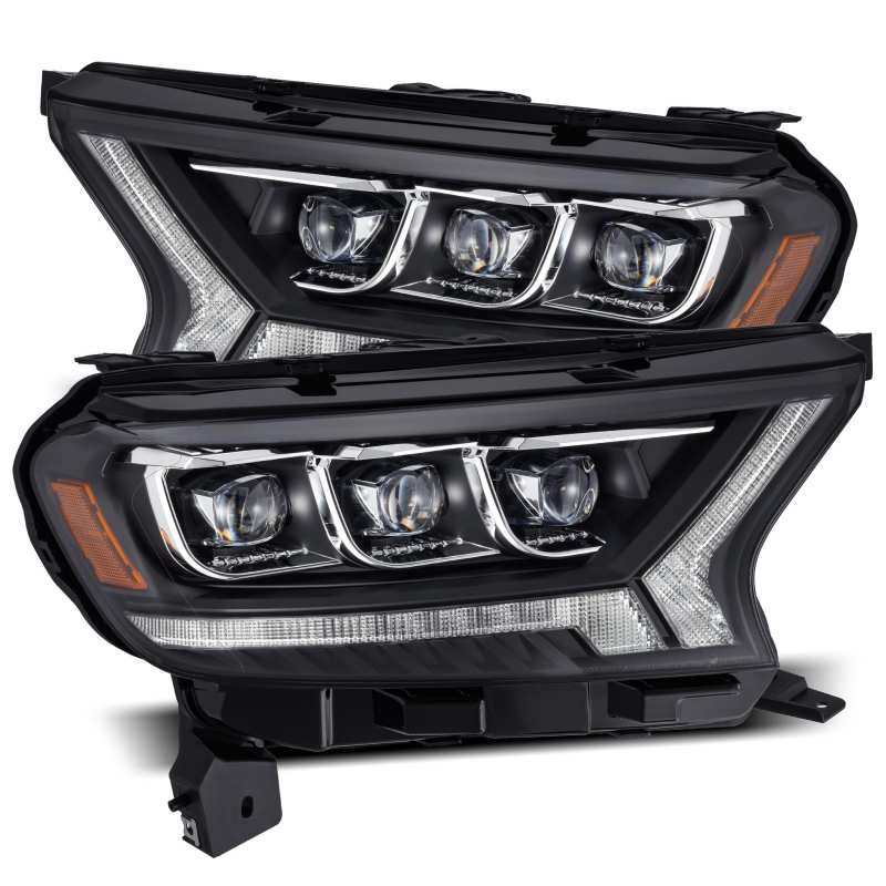 AlphaRex 880124 FITS 19-21 Ford Ranger NOVA LED Proj Headlights Plank Style Black w/Activ Light/Seq Signal/DRL