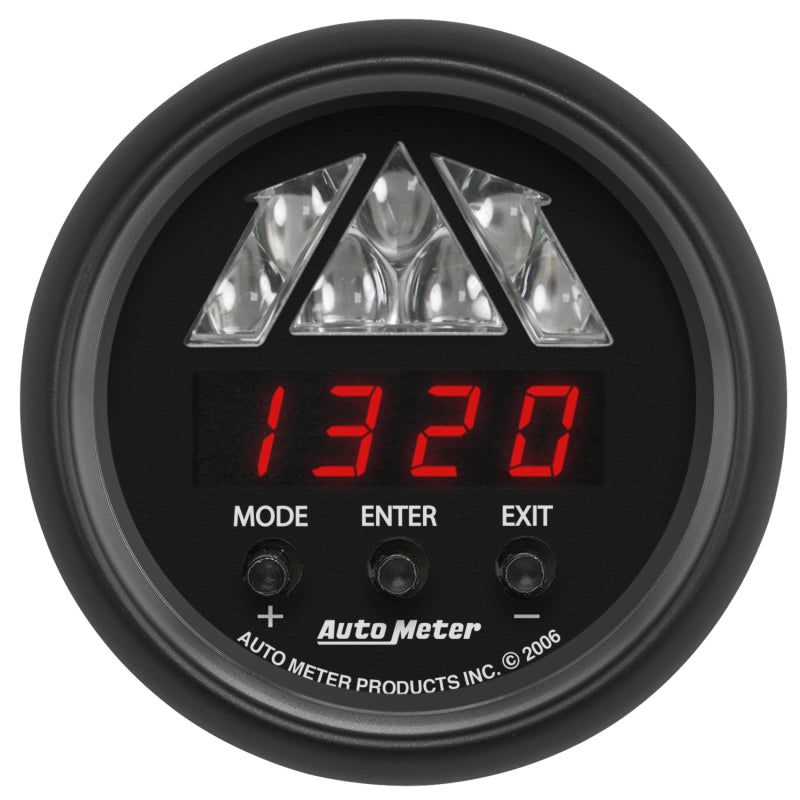 AutoMeter 2676 - Autometer Z-Series 2-1/16in Tachometer Digital 16000 RPM w/ LED Shift Light