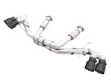 AWE Tuning 3020-43086 FITS 2020 Chevrolet Corvette (C8) Track Edition Exhaust - Quad Diamond Black Tips
