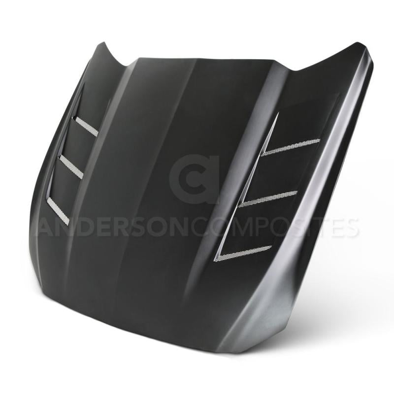 Anderson Composites AC-HD15FDMU-SA-GF FITS 15-16 Ford Mustang (Excl. GT350/GT350R) Fiberglass Heat Extractor Hood