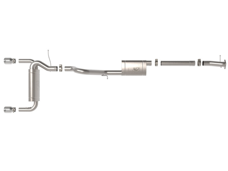 aFe 49-33138-P FITS 2021+ Ford Bronco L4-2.3L (t) / V6-2.7L (tt) Vulcan 3in. to 2.5in. SS Cat-Back - Polished