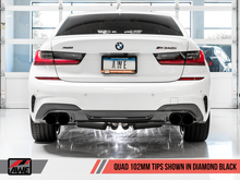 Load image into Gallery viewer, AWE Tuning 3020-43085 FITS 2019+ BMW M340i (G20) Track Edition Exhaust - Quad Diamond Black Tips