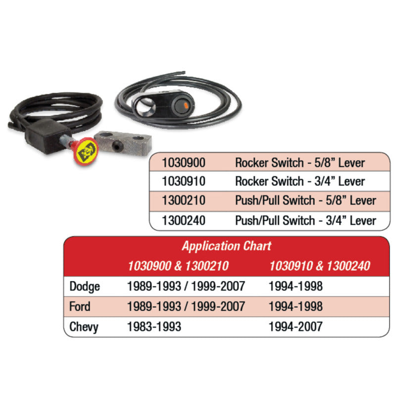 BD Diesel - [product_sku] - BD Diesel Push/Pull Switch Kit Exhaust Brake - 5/8in Manual Lever - Fastmodz