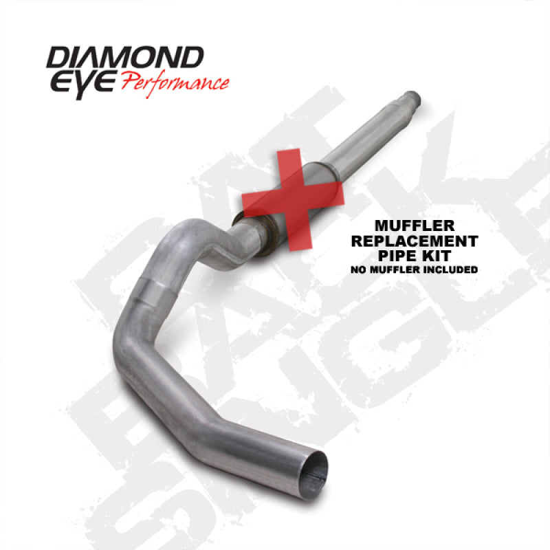 Diamond Eye Performance K5316A-RP - Diamond Eye KIT 5in CB MFLR RPLCMENT PIPE SGL AL: 94-97 FORD 7.3L F250/F350 PWRSTROKE