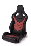 Recaro 410.2GT.3164 - Sportster GT Passenger SeatBlack Vinyl/Red Suede