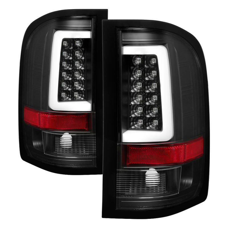 SPYDER 5084088 - Spyder 07-13 Silverado (Will Not Work w/2010 921 Bulb) V3 LED Tail Lghts Blk ALT-YD-CS07V3-LBLED-BK