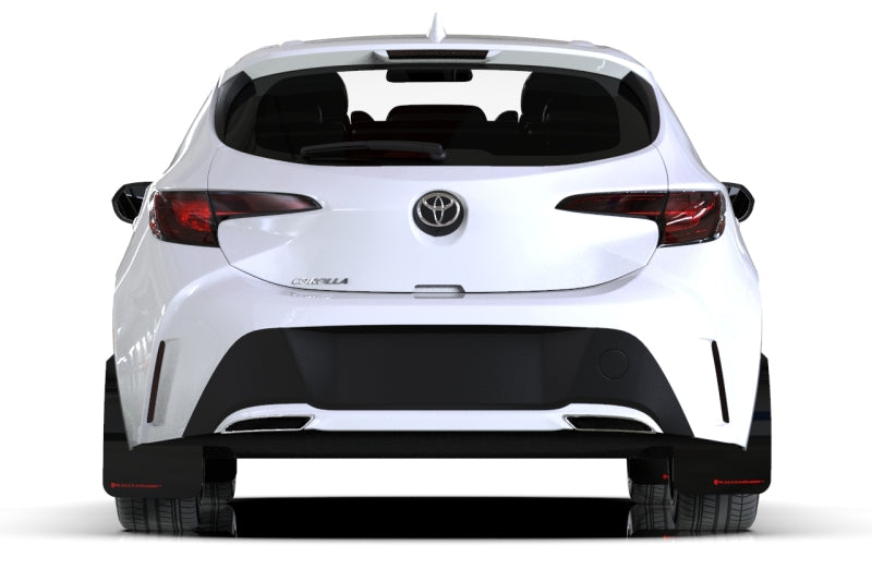 Rally Armor MF67-UR-BLK/SIL FITS: FITS 18-22 Toyota Corolla Hatchback Black UR Mud Flap Silver Logo