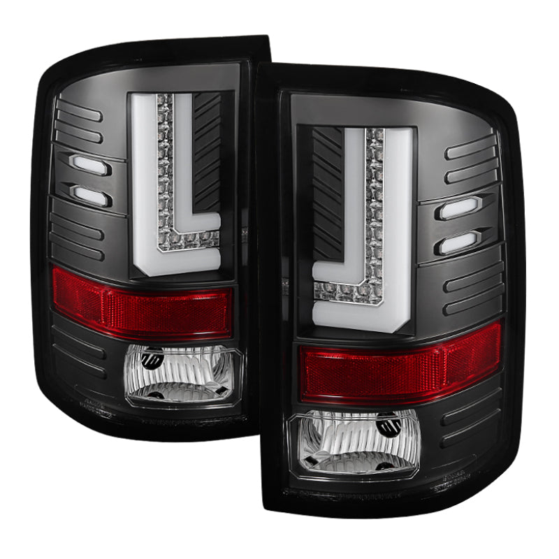 SPYDER 5080660 - Spyder GMC Sierra 14-16 LED Tail Lights Black ALT-YD-GS14-LBLED-BK