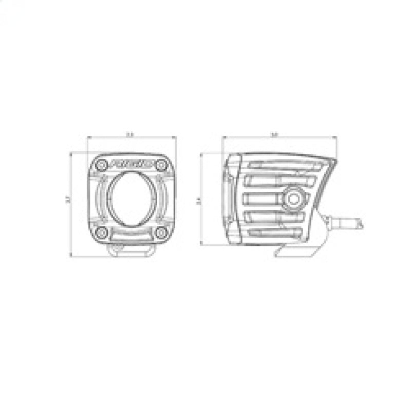 Rigid Industries 490613 FITS Revolve Pod w/White Trim Ring - Pair