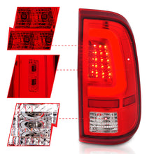 Load image into Gallery viewer, ANZO 311358 FITS 2008-2016 Ford F-250 LED Taillights Chrome Housing Red/Clear Lens (Pair)