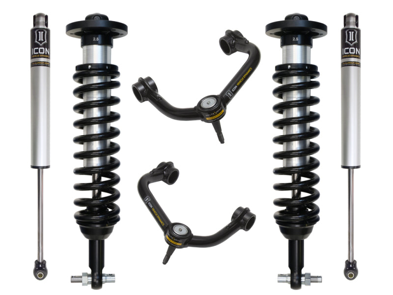 ICON K93092T - 2015+ Ford F-150 2WD 0-3in Stage 2 Suspension System w/Tubular Uca