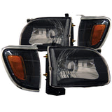 ANZO 121190 FITS: 2001-2004 Toyota Tacoma Crystal Headlights Black