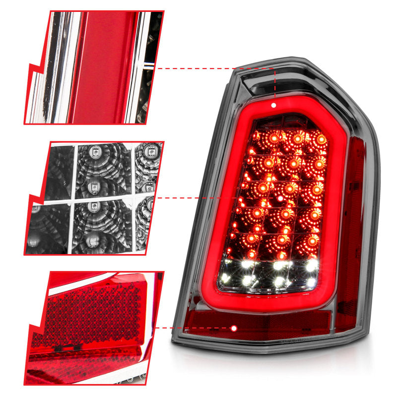 ANZO - [product_sku] - ANZO 11-14 Chrysler 300 LED Taillights Chrome w/ Sequential - Fastmodz