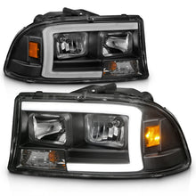 Load image into Gallery viewer, ANZO 111591 FITS 97-04 Dodge Dakota/Durango Crystal headlight Set w/ Light Bar Black Housing