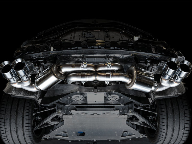 AWE Tuning 3015-42151 FITS 2020 Chevrolet Corvette (C8) Touring Edition Exhaust - Quad Chrome Silver Tips