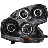 ANZO 121345 FITS: 2006-2009 Volkswagen Rabbit Projector Headlights w/ Halo Black (CCFL)