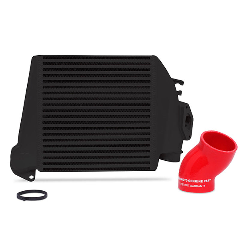 Mishimoto MMTMIC-WRX-08BKRD FITS 08-14 Subaru WRX Top-Mount Intercooler KitPowder Coated Black & Red Hoses