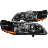 ANZO 121052 FITS: 1998-2002 Honda Accord Crystal Headlights Black