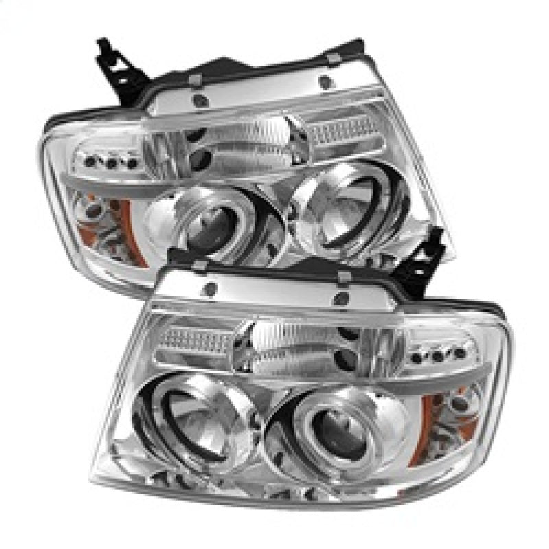 SPYDER 5010216 - Spyder Ford F150 04-08 Projector Headlights Version 2 LED Halo LED Chrm PRO-YD-FF15004-HL-G2-C