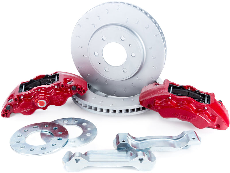 Alcon BKF1559BE11 - 2010+ Ford F-150 347x36mm Rotors 6-Piston Red Front Brake Kit *Requires alcAC011507NANA