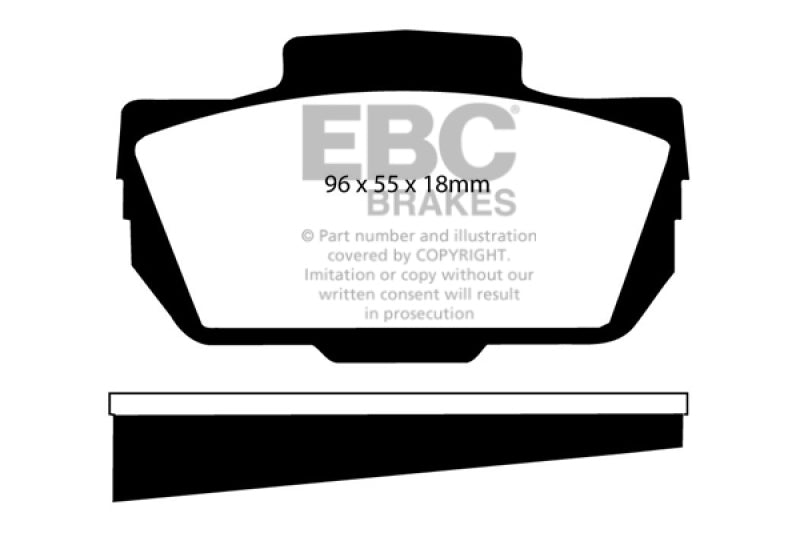 EBC 66-67 Saab Sonnet 0.8 Greenstuff Front Brake Pads