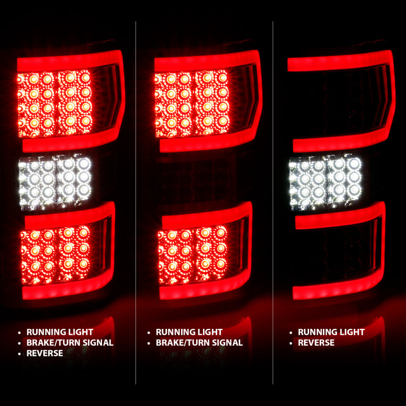 ANZO - [product_sku] - ANZO 2018-2019 Ford F-150 LED Taillight Chrome (Red Light Bar) (w/ Sequential) - Fastmodz