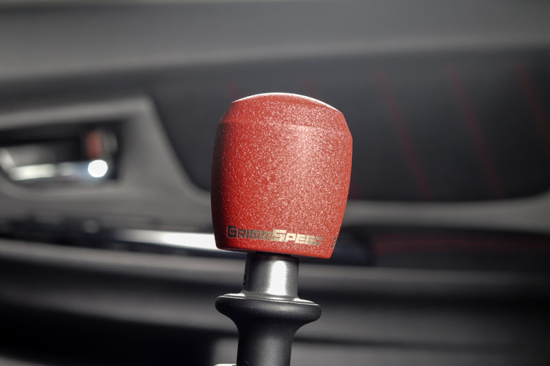 GrimmSpeed 380003 - Stubby Shift Knob Stainless Steel Red M12x1.25