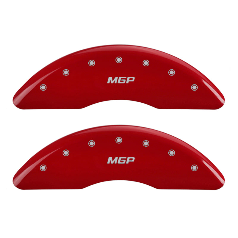 MGP 15211SMGPRD FITS 15211SRD15215SRD4 Caliper Covers Engraved Front & Rear Red finish silver ch