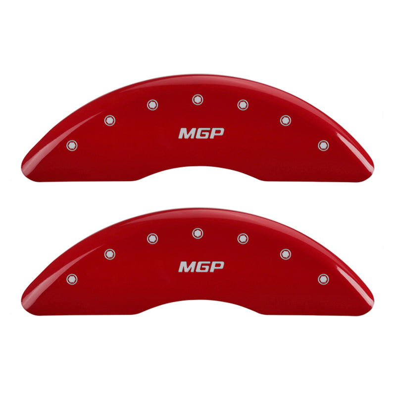 MGP 37022SMGPRD FITS 37022SRD41008SRD4 Caliper Covers Engraved Front & Rear Red finish silver ch