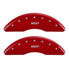 Load image into Gallery viewer, MGP 37022SMGPRD FITS 37022SRD41008SRD4 Caliper Covers Engraved Front &amp; Rear Red finish silver ch