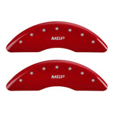 MGP 37022SMGPRD FITS 37022SRD41008SRD4 Caliper Covers Engraved Front & Rear Red finish silver ch