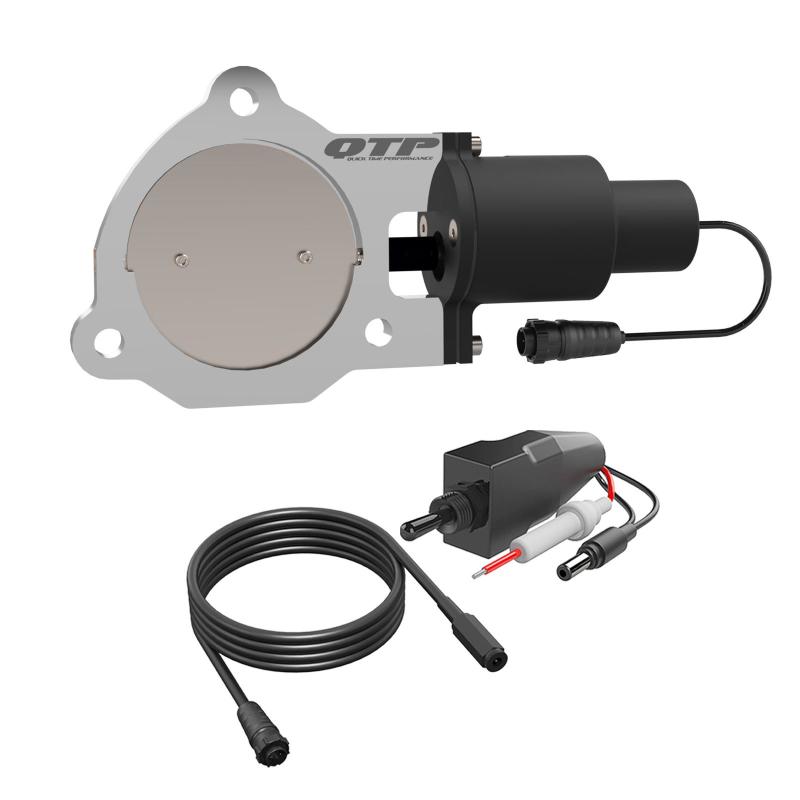 QTP QTEC35 FITS 3.5in Bolt-On QTEC Electric Cutout ValveSingle