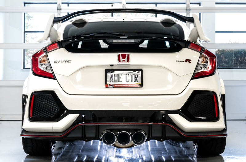 AWE Tuning 3015-42666 FITS 2017+ Honda Civic Type R Touring Edition Exhaust w/Front & Mid Pipes - Chrome Silver Tips