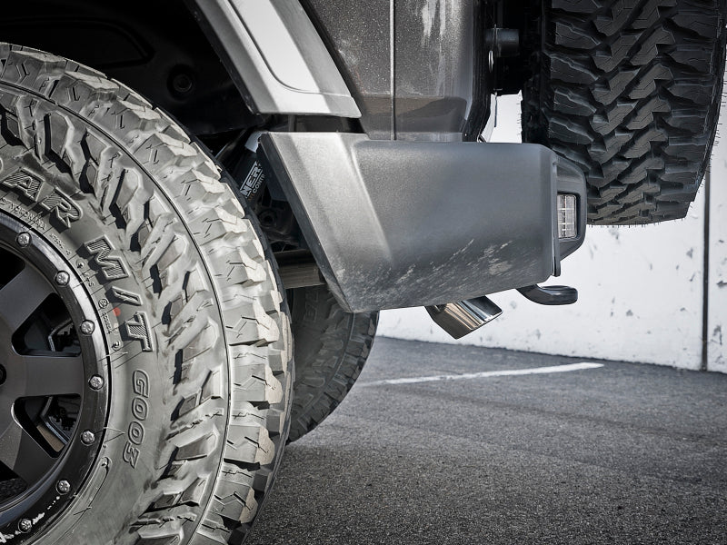aFe 49-48075-P FITS MACH Force-Xp 2.5in 409SS Axle-Back Hi-Tuck Exh Sys w/ Pol Tip 18-20 Jeep Wrangler (JL) V6 3.6L