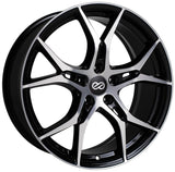 Enkei 517-775-6545BKM - Vulcan 17x7.5 45mm Offset 5x114.3 Bolt 72.6mm Bore Black Machined Wheel