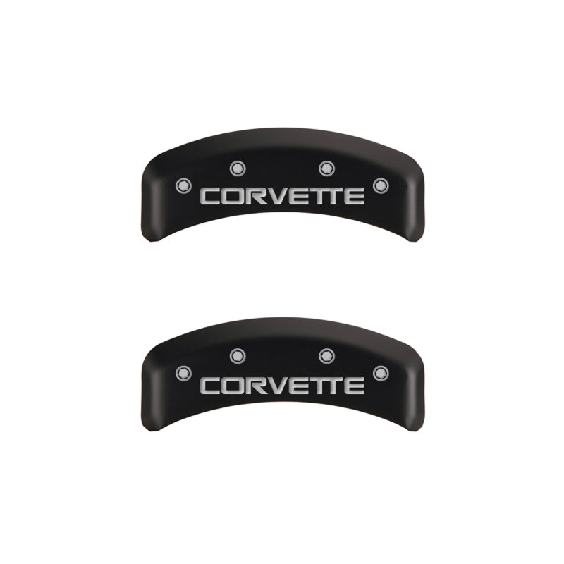 MGP 13013SCV4RD FITS 4 Caliper Covers Gloss Red Engraved with Corvette C4 (Full Kit 4 Pieces)