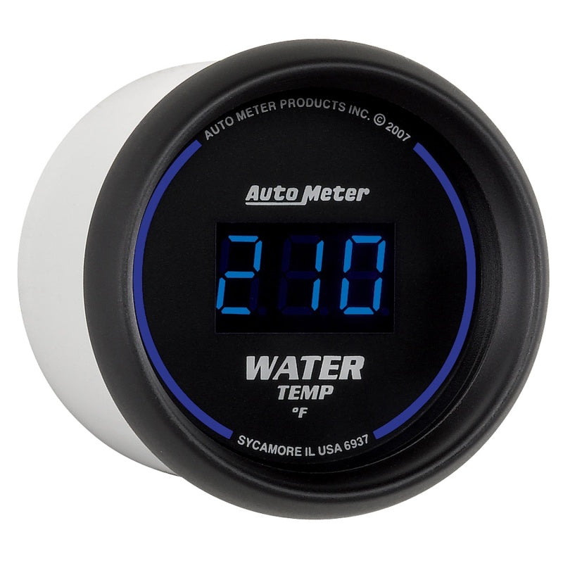 AutoMeter 6937 - Autometer Cobalt Digital 52.4mm Black 0-300 deg F Water Temperature Gauge