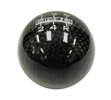 NRG SK-300BC-W - Universal Ball Style Shift Knob Heavy Weight 480G / 1.1Lbs. Black Carbon Fiber (5 Speed)