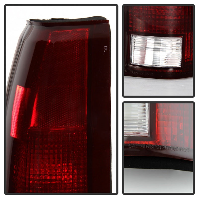 SPYDER 9028786 - xTune Chevy/GMC C1500/C2500/C3500 88-01 OEM Style Tail LightRed Smoked ALT-JH-CCK88-OE-RSM