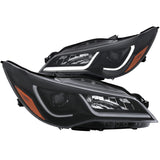 ANZO 121518 FITS: Projector Headlights With Plank Style Design Black w/Amber 15-16 Toyota Camry (4DR)