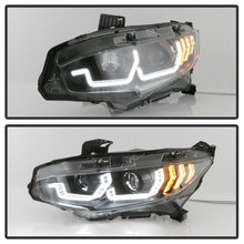 Load image into Gallery viewer, SPYDER 5086099 - Spyder 16-18 Honda Civic 4Dr w/LED Seq Turn Sig Lights Proj HeadlightBlackPRO-YD-HC16-SEQ-BK