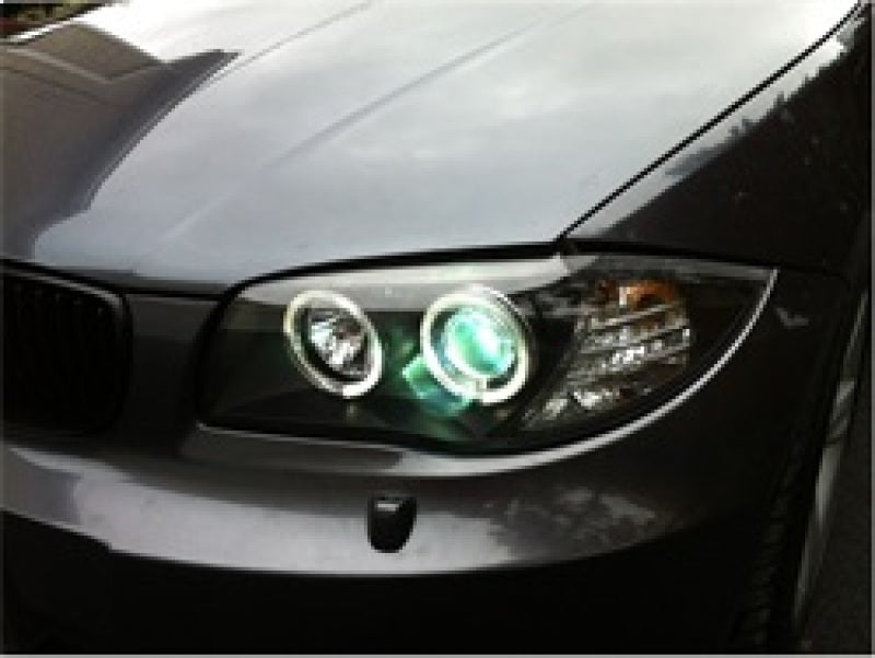 SPYDER 5008985 - Spyder BMW E87 1-Series 08-11 Projector Headlights LED Halo Black High H1 Low H7 PRO-YD-BMWE87-HL-BK