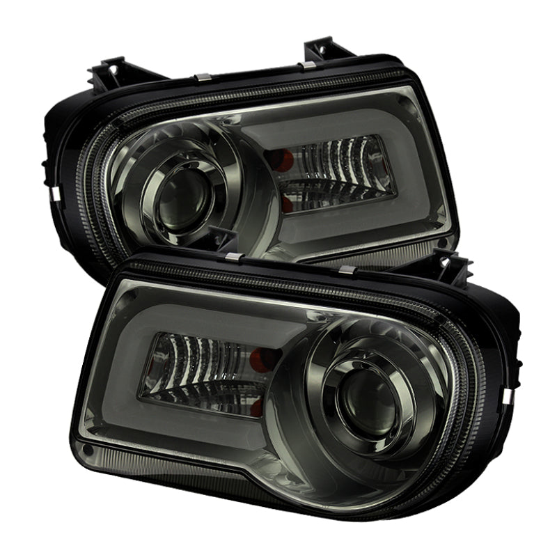 SPYDER 5075673 - Spyder Chrysler 300C 05-10 Projector Headlights LED DRL Smoke High/Low H7 PRO-YD-C300C-DRL-SM